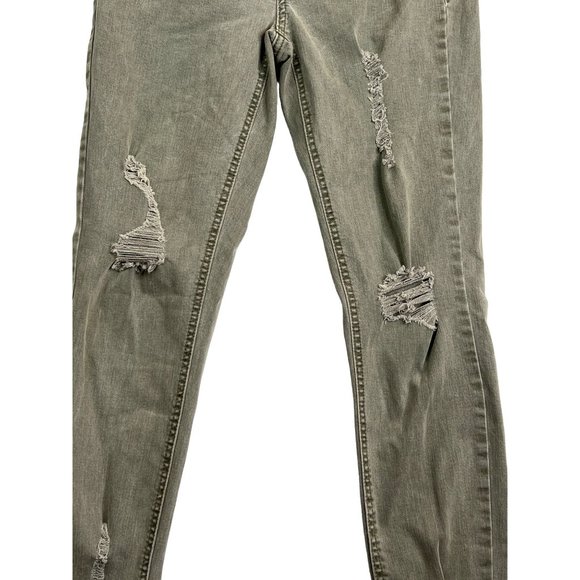 Refuse Tan Distressed Low Rise Jeans Size 4 Womens - Picture 3 of 14